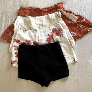 4 shorts, various labels